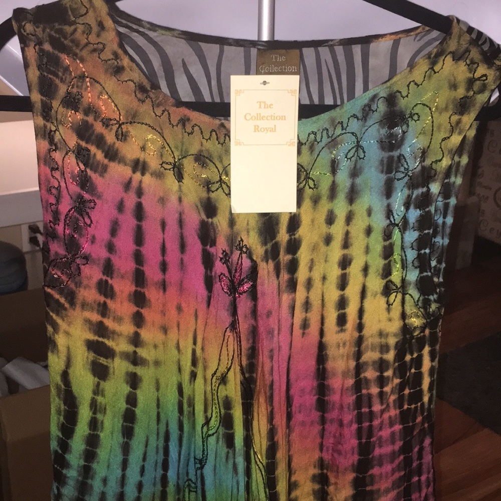 Hippie colorful tunic dress brand new with tags